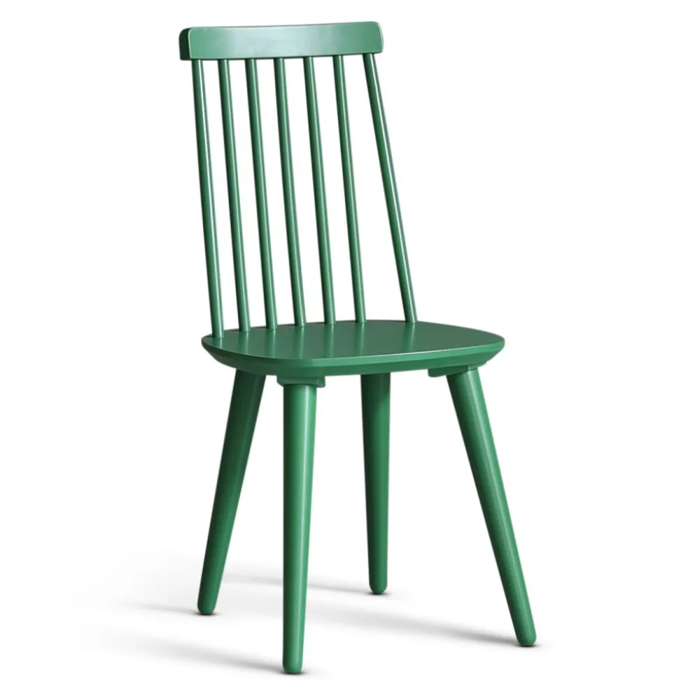 Dalsland matgrupp: Matbord i Ek / vitt med 6 st gröna Pinnstolar + 6.00 x Stolsdyna