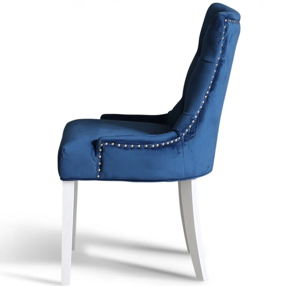 Dalsland matgrupp: Runt bord i Ek / Vit med 4 st Blåa Tuva stolar + 4.00 x Stolsdyna