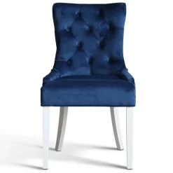 Dalsland matgrupp: Runt bord i Ek / Vit med 4 st Blåa Tuva stolar