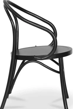 Danderyd No.30 svart karmstol i böjträ + Möbeltassar