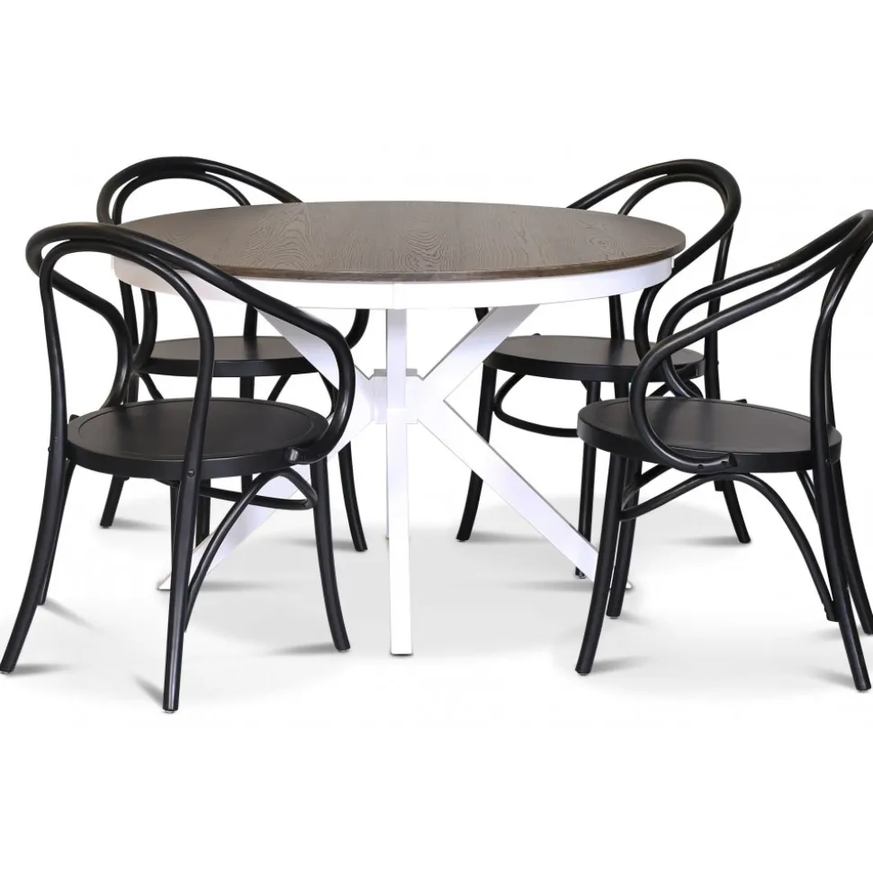 Danderyd No.30 svart karmstol i böjträ + Fläckborttagare för möbler