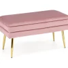 Darnell sittbänk - Rosa/guld