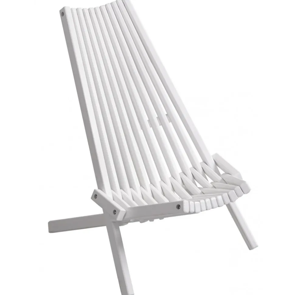 Däckstol vit med nackkudde
