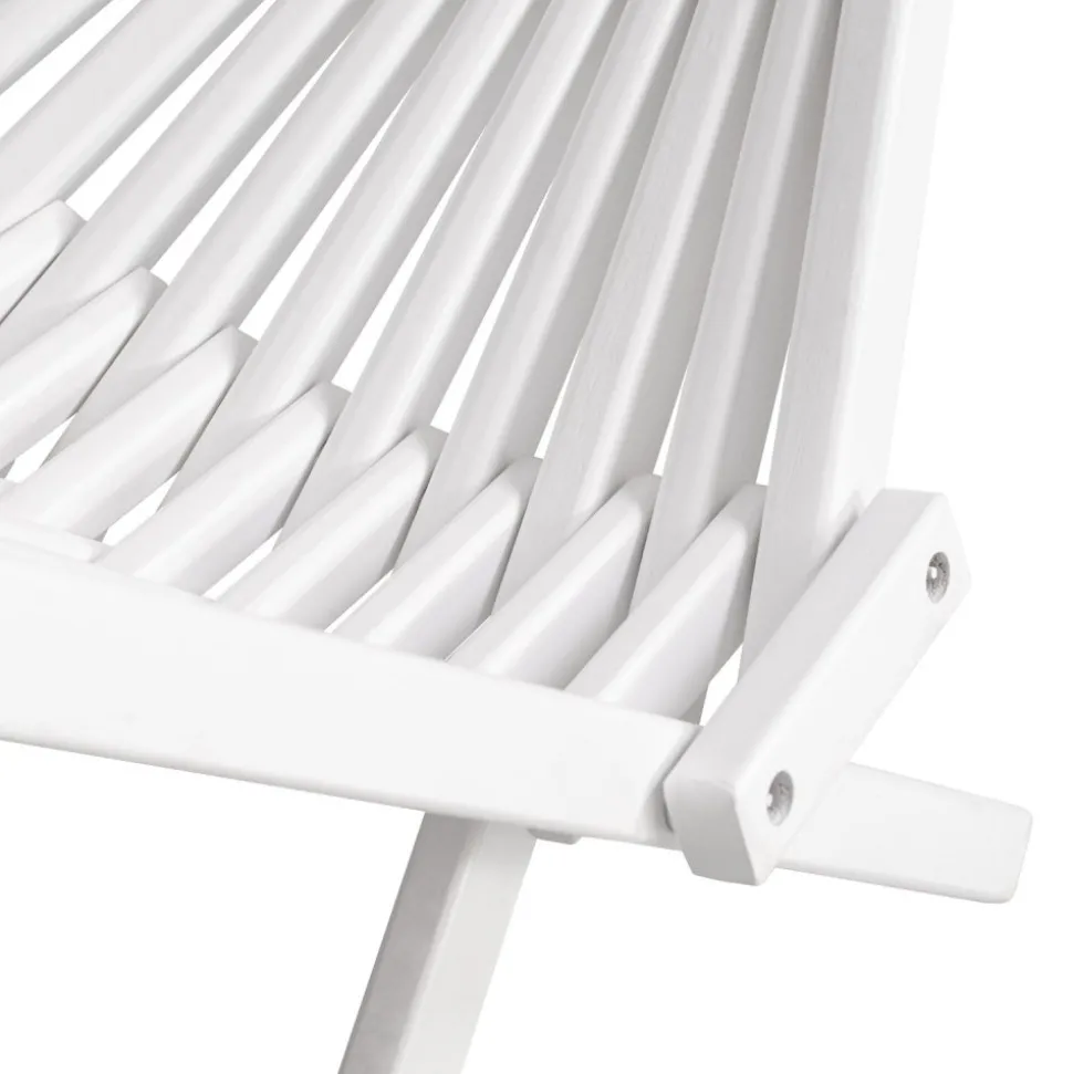 Däckstol vit med nackkudde