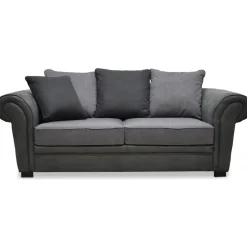 Delux 2-sits soffa med kuvertkuddar - Grå/Antracit/Vintage + Fläckborttagare för möbler