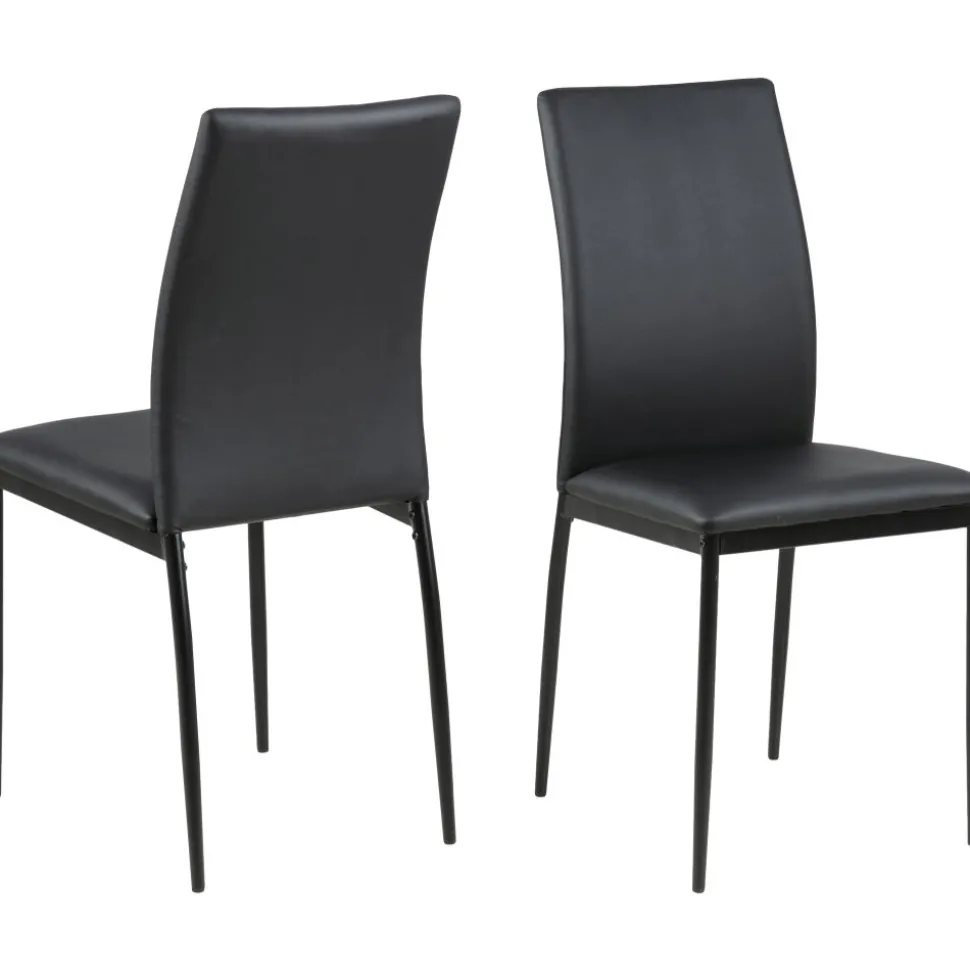 Demina matstol - Svart PU