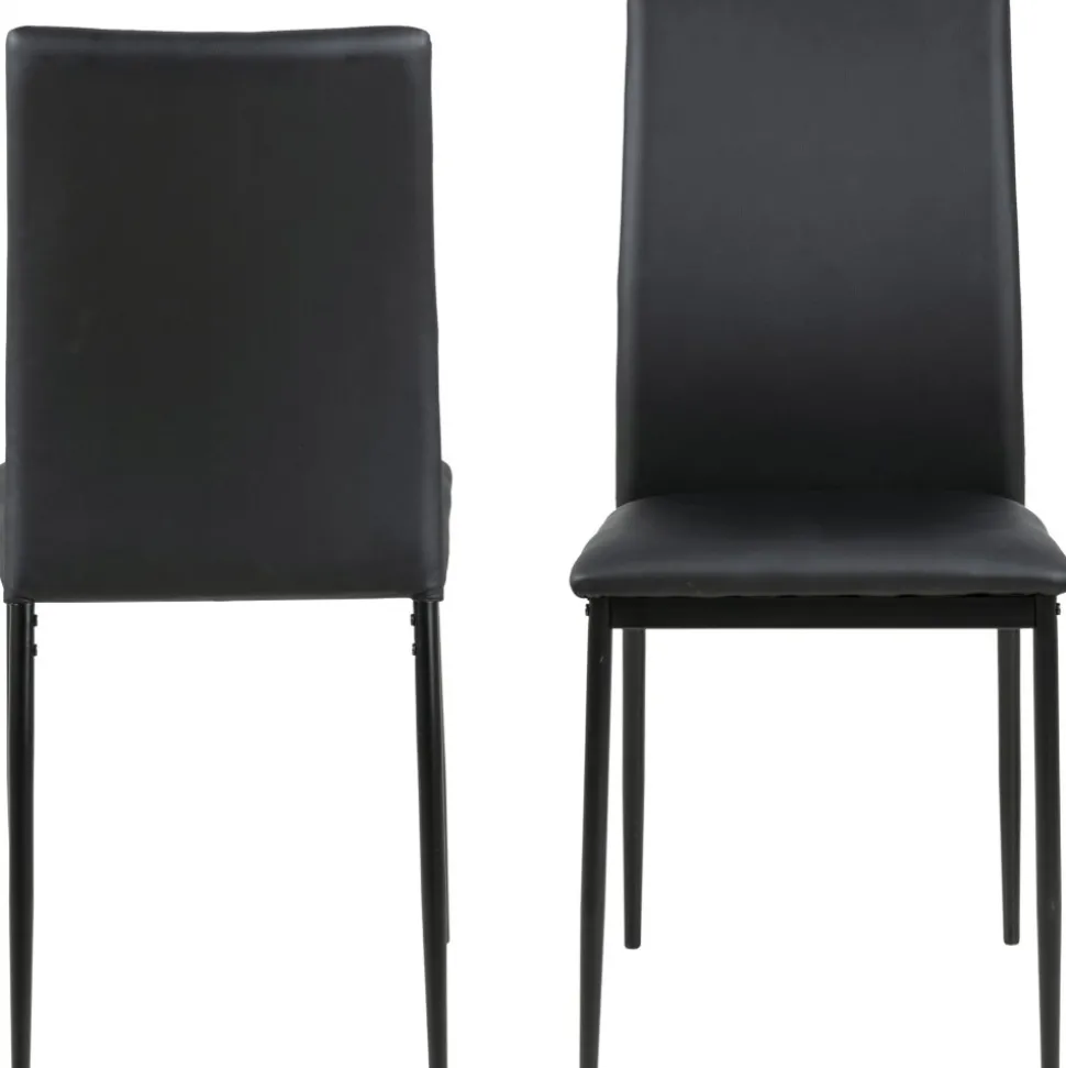 Demina matstol - Svart PU