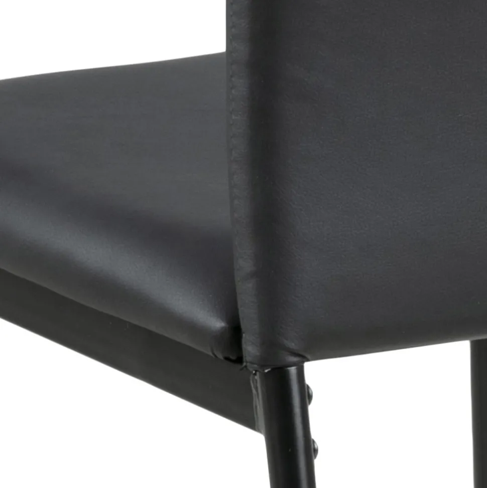 Demina matstol - Svart PU