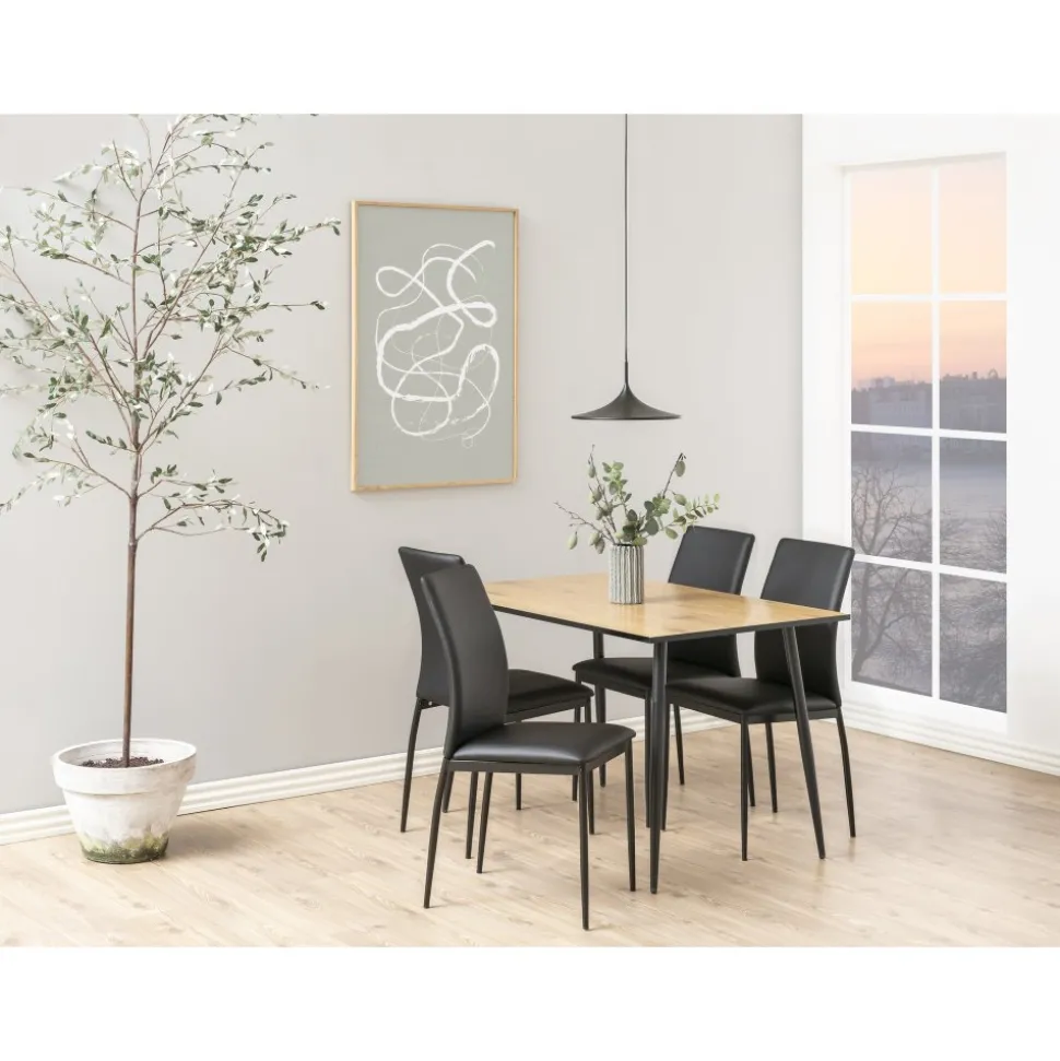 Demina matstol - Svart PU