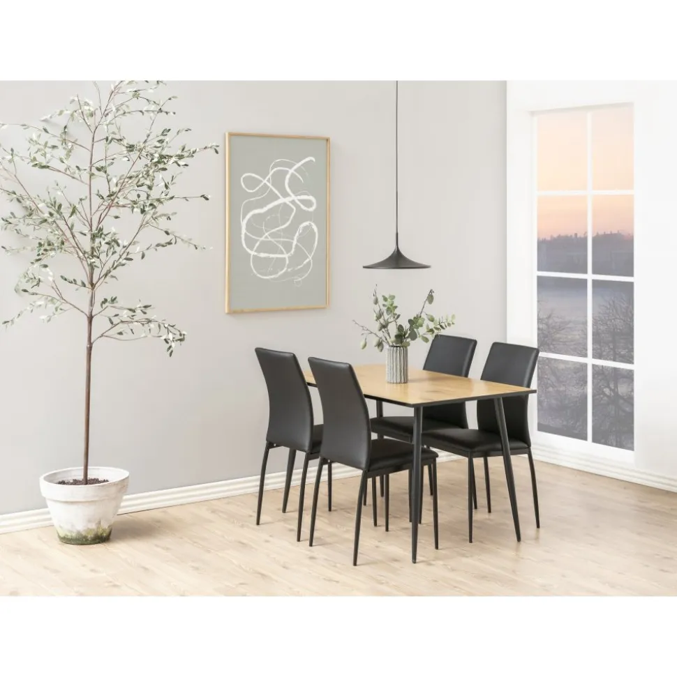 Demina matstol - Svart PU