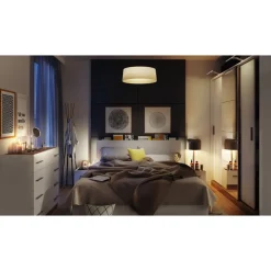 Dentro säng med förvaring 160 x 200 cm - Vit/ek