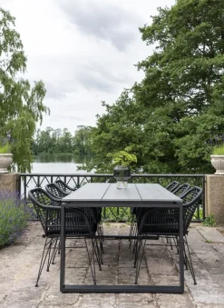 Denver matbord - Grå/svart - 220x100 cm + Fläckborttagare för möbler