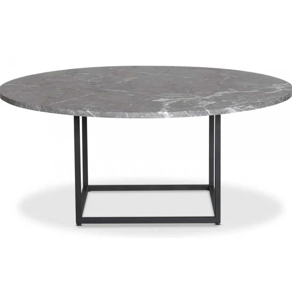 Dexter runt soffbord Ø120 cm - Metall / Grå Betano marmor