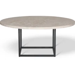 Dexter runt soffbord i travertin Ø105 cm