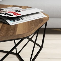 Diamond soffbord 90 x 90 cm - Valnöt