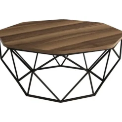 Diamond soffbord 90 x 90 cm - Valnöt