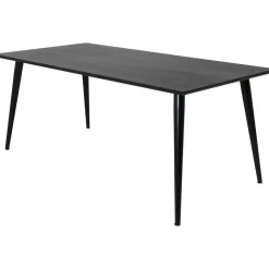 Dipp matbord 180 x 90 cm - Svart