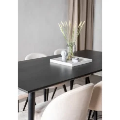 Dipp matbord 180 x 90 cm - Svart