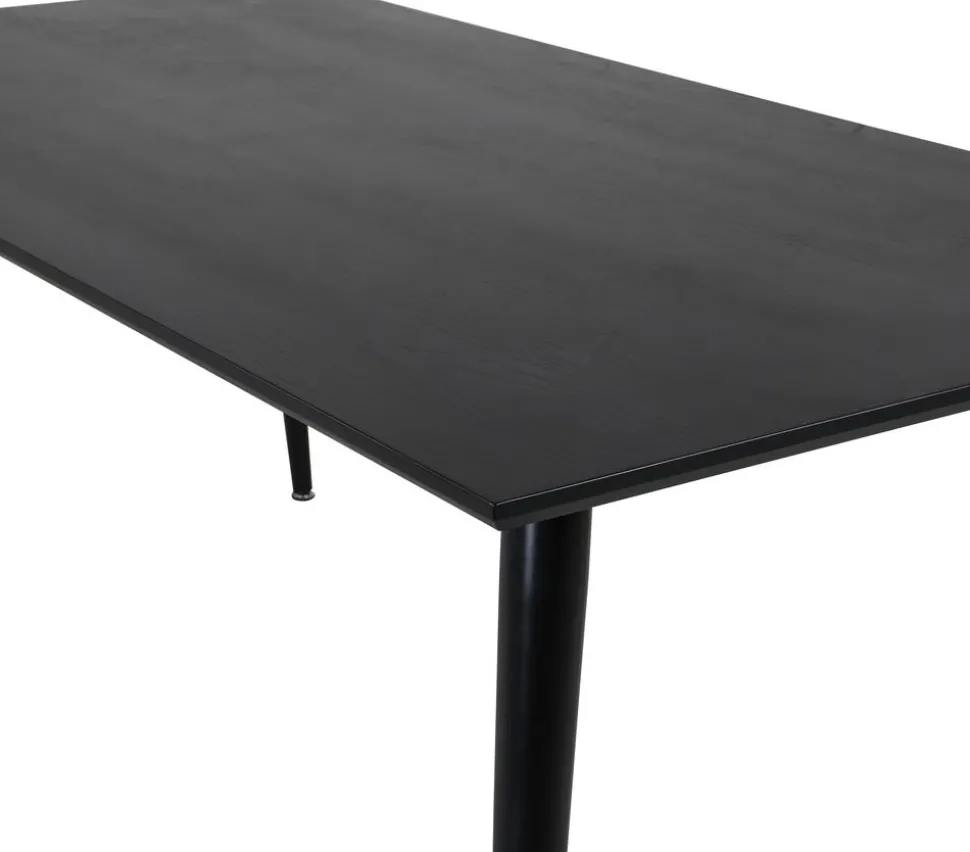 Dipp matbord 180x90 cm - Svartbetsad ekfanér + Fläckborttagare för möbler