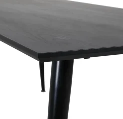 Dipp matbord 180x90 cm - Svartbetsad ekfanér + Fläckborttagare för möbler