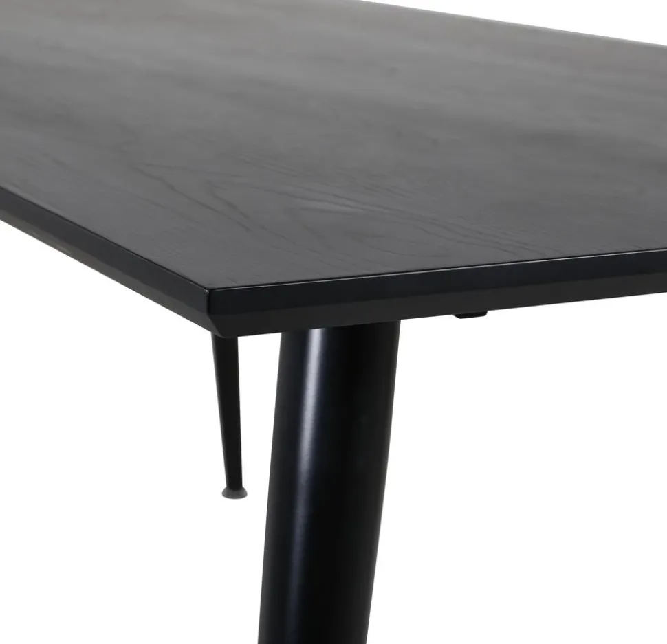 Dipp matbord 180x90 cm - Svartbetsad ekfanér + Möbeltassar