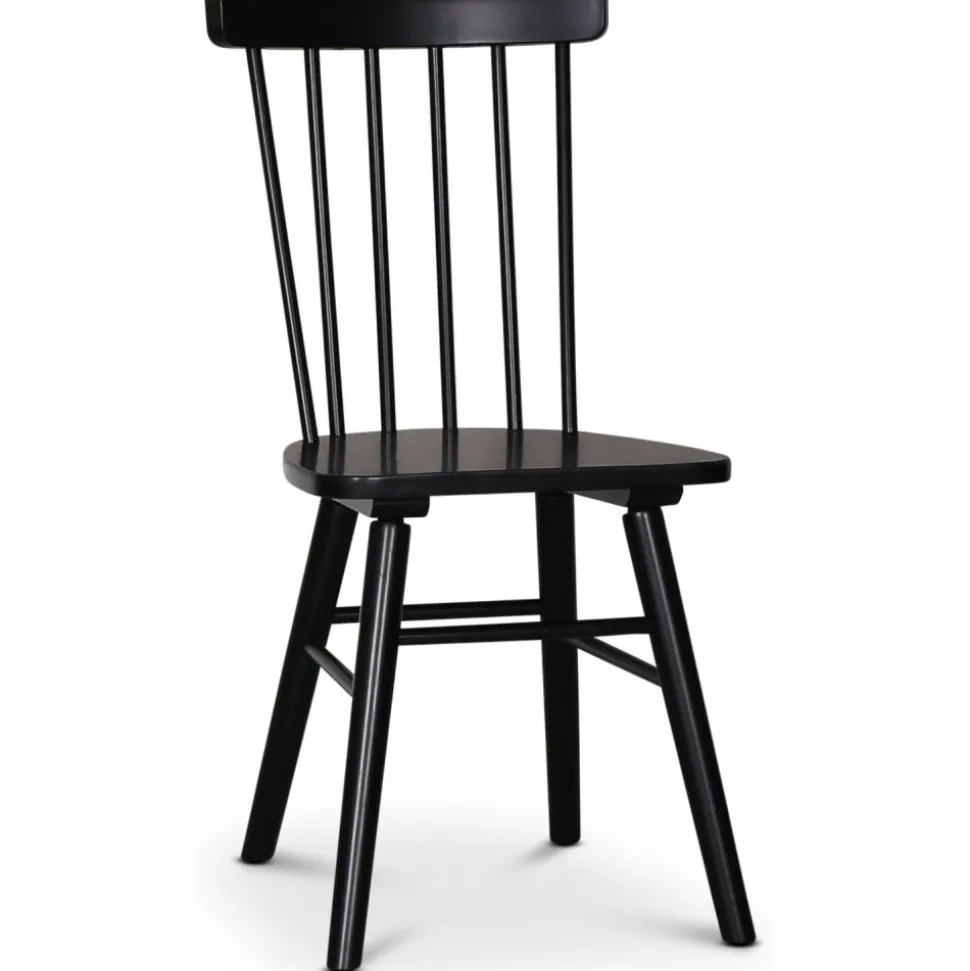 Dipp matgrupp; matbord 180x90 cm med 6 st svarta Orust pinnstolar + 4.00 x Möbeltassar