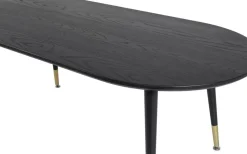 Dipp soffbord 120x60 cm - Svart/mässing