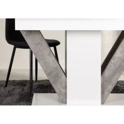 Disa matbord 120-160 x 80 cm - Grå/vit