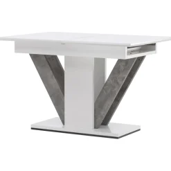 Disa matbord 120-160 x 80 cm - Grå/vit