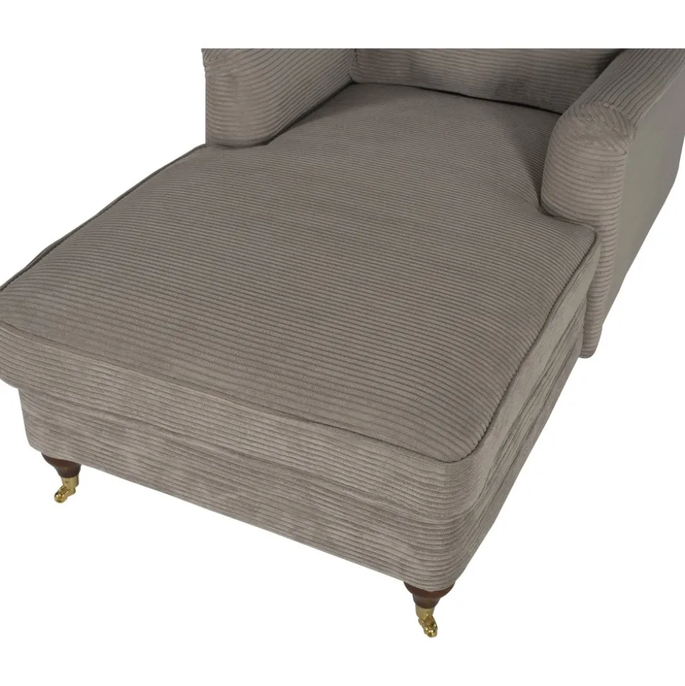 Divanfåtölj Howard mörkbeige manchester