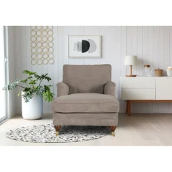 Divanfåtölj Howard mörkbeige manchester