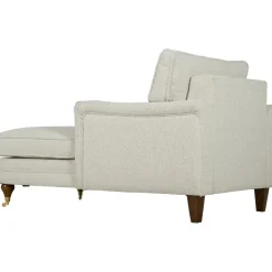 Divanfåtölj vit bouclé - Howard