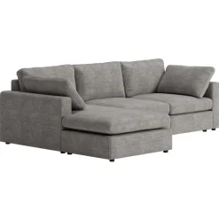 Divansoffa Falkenberg grå 296 cm vändbar divan + Möbeltassar