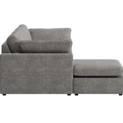 Divansoffa Falkenberg grå 296 cm vändbar divan + Möbeltassar