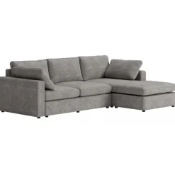 Divansoffa Falkenberg grå 296 cm vändbar divan