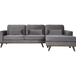 Divansoffa i grått sammet - Copenhagen + Fläckborttagare för möbler