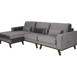 Divansoffa i grått sammet - Copenhagen + Fläckborttagare för möbler