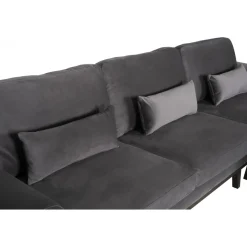 Divansoffa i grått sammet - Copenhagen + Textilrengöring för möbler