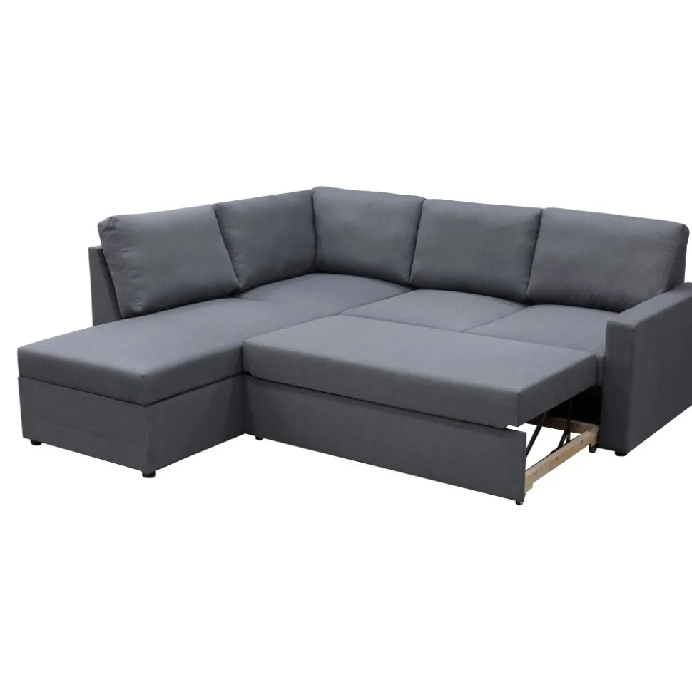 Dream hörnsoffa bäddsoffa med förvaring - Mörkgrå