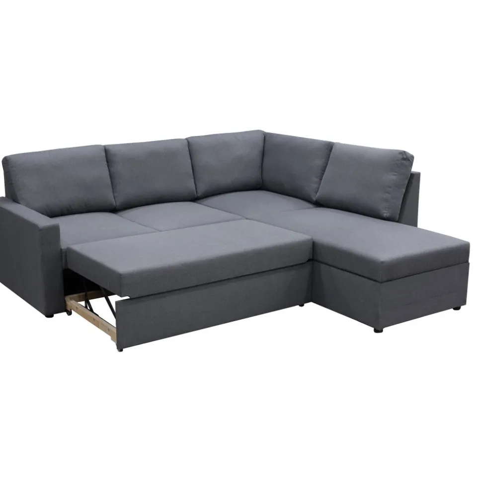 Dream hörnsoffa bäddsoffa med förvaring - Mörkgrå