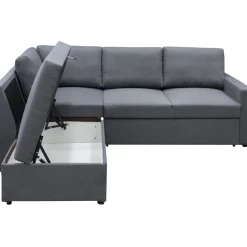 Dream hörnsoffa bäddsoffa med förvaring - Mörkgrå