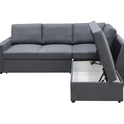 Dream hörnsoffa bäddsoffa med förvaring - Mörkgrå