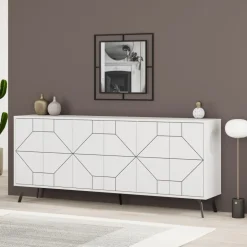 Dune skänk 184 cm - Vit