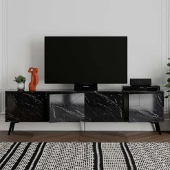 Dune TV-bänk - Svart marmor