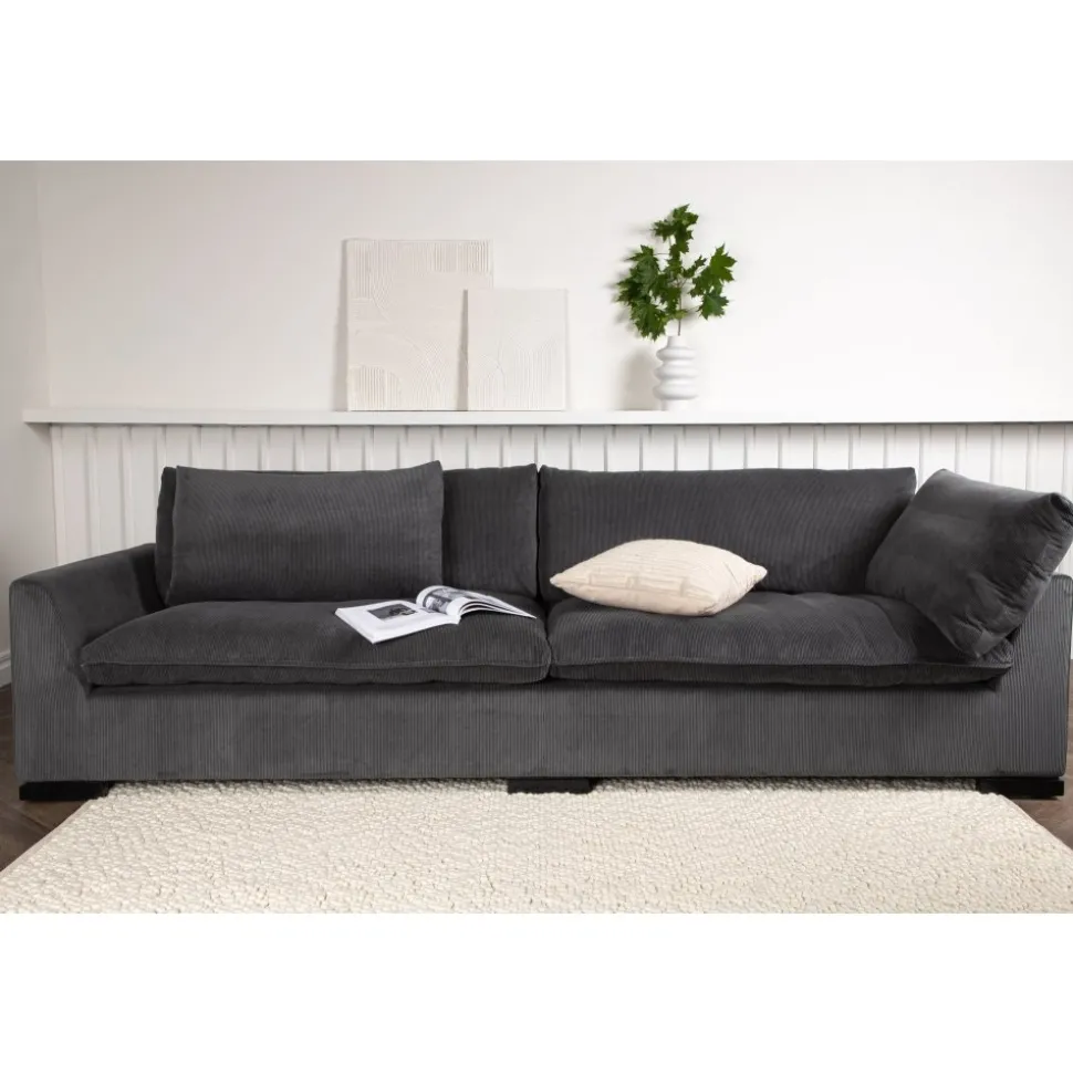 Durham 3-sits soffa - Mörkgrå
