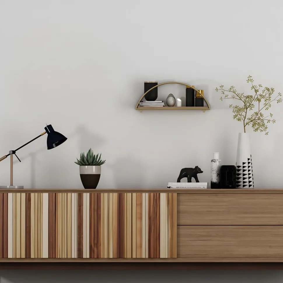 Duvar vägghylla - Guld/brun