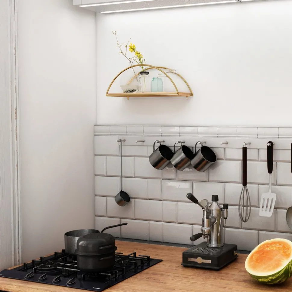 Duvar vägghylla - Guld/brun