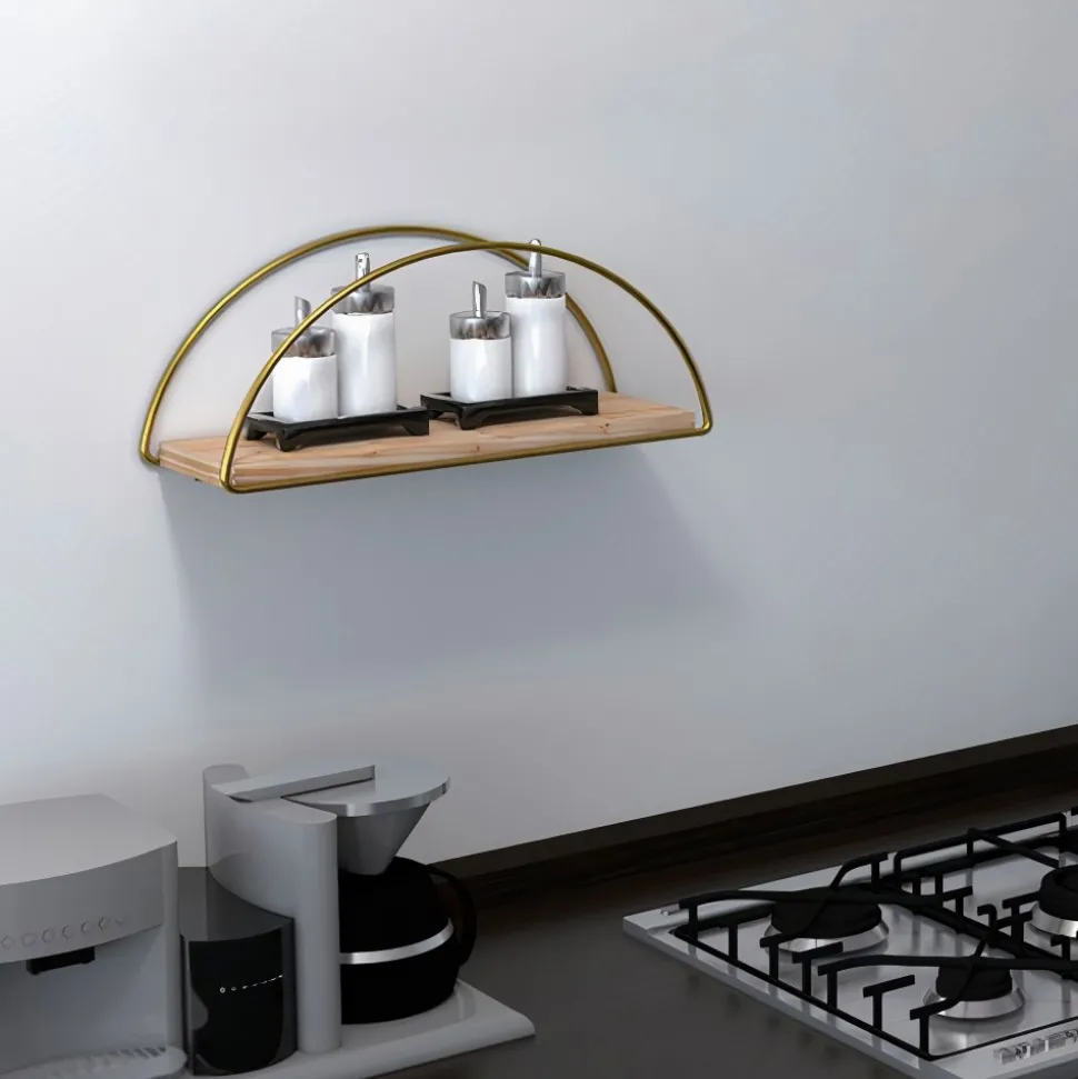 Duvar vägghylla - Guld/brun