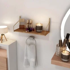 Duverney vägghylla - Guld/brun