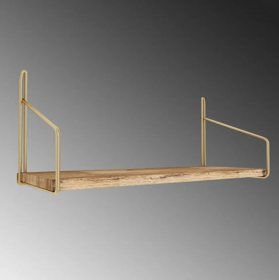 Duverney vägghylla - Guld/brun